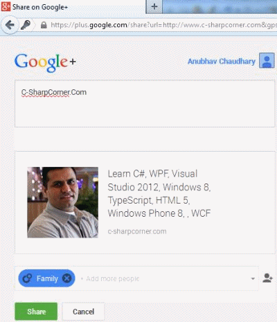 share on google plus